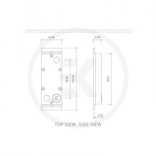 EKWB EK-RAM Monarch X4 Water Block Nickel