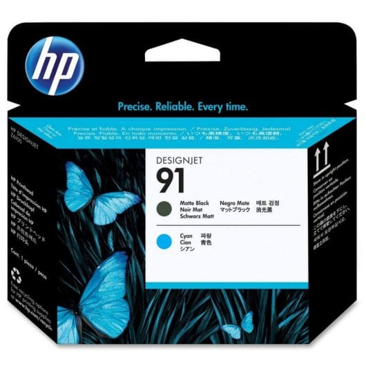HP Cabezal de Impresión HP 91 Negro Mate y Cian