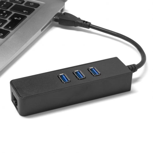 Adaptador USB 3.0/Ethernet + HUB 3x USB 3.0