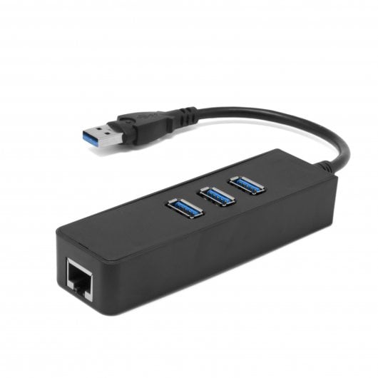 Adaptador USB 3.0/Ethernet + HUB 3x USB 3.0