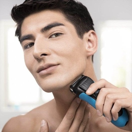 Rasoir pour Visage Braun Series 3 3000s Sans Fil 45min Résistant à l'Eau 3 Grilles Charge Rapide