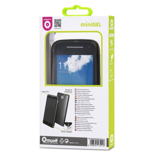 Muvit Funda Minigel Negra para Motorola Moto E 4G