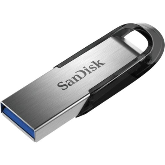 Pen USB SanDisk Ultra Flair 128GB USB 3.2 Gen 1 150MB/s Preto Prata Proteção por Senha