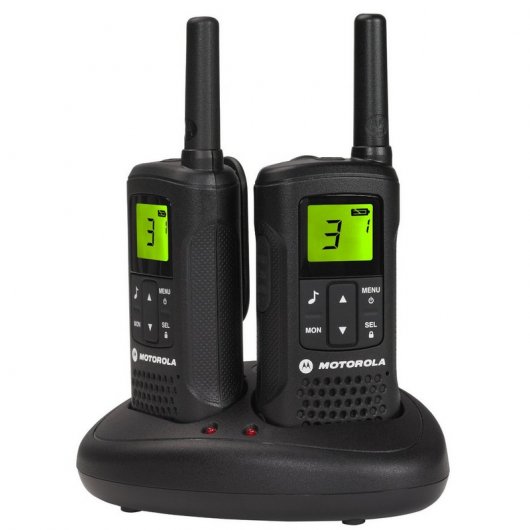 Motorola TLKR T60 Pack 2 Walkie Talkie Negros