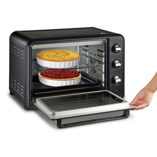 Mini Forno Moulinex Optimo OX464810 Limpeza Manual 33L 1600W Convecção Grill Preto