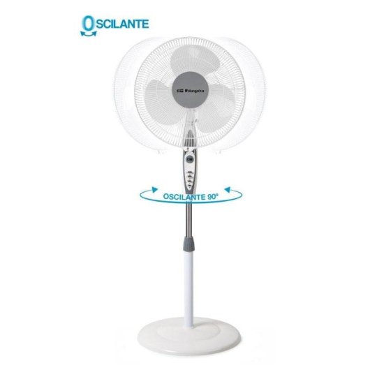 Ventoinha de Pé Orbegozo SF 0147 50W 40cm 3 Velocidades Cabeça Oscilante Altura Regulável