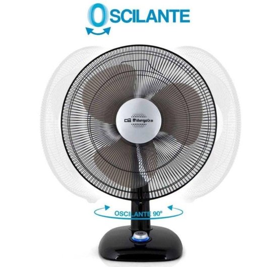 Ventoinha de Sobremesa Orbegozo TF 0144 50W 40cm 3 Velocidades Oscilante Silenciosa