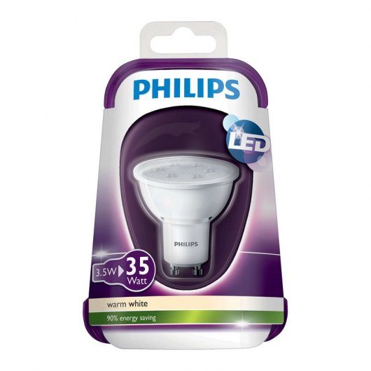 Philips Bombilla LED Foco 3.5W 250 Lúmens Blanco Cálido
