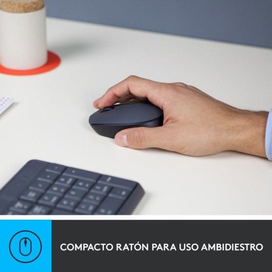 Tastiera Logitech MK235 wireless completa con mouse, QWERTY Spanish, resistente