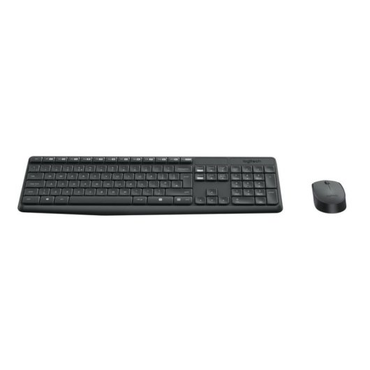Tastiera Logitech MK235 wireless completa con mouse, QWERTY Spanish, resistente