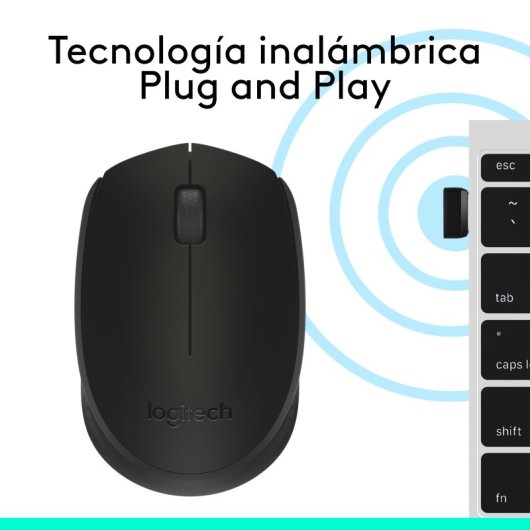 Logitech M171 Ratón Inalámbrico Negro