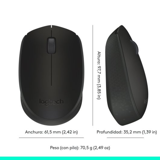 Logitech M171 Ratón Inalámbrico Negro