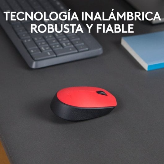 Logitech M171 Ratón Inalámbrico Rojo