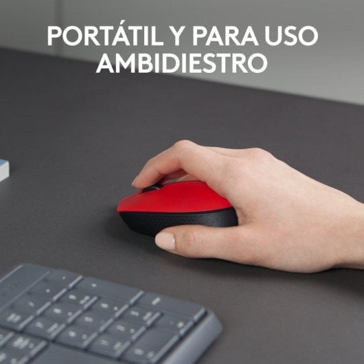 Logitech M171 Ratón Inalámbrico Rojo