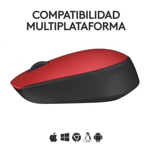 Logitech M171 Ratón Inalámbrico Rojo
