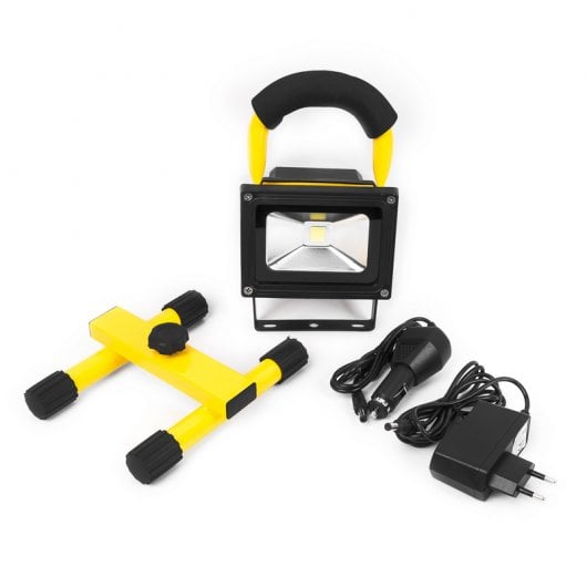 Foco LED de Trabajo 10W con Batería y Soporte