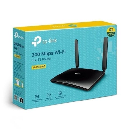 Router TP-Link TL-MR6400 4G LTE WiFi N 300 Mbps Antennes amovibles