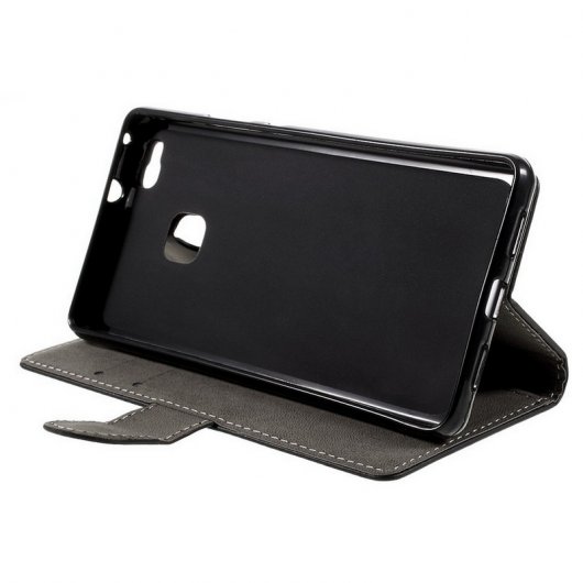Funda Flip Cover Negra para Huawei P9 Lite