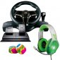 FR-TEC Pack Hurricane Wheel MKII PC/PS4/PS3/Nintendo Switch + GHOST H28 Auriculares + Grips All Games