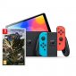 Nintendo Pack Switch OLED Azul Neón/Rojo Neón + Monster Hunter Rise