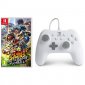 Mario Strikers Battle League Football Nintendo Switch + Power A Mando con Cable Blanco Mate