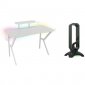 Genesis Holm 320 RGB Mesa Gaming Blanca + Vanad 500 Soporte Auriculares y Cable de Ratón con Hub USB