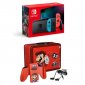 Nintendo Switch Azul Neón/Rojo Neón + Power A Kit Accesorios de Super Mario Odyssey