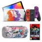 Nintendo Switch OLED Edición Limitada Pokémon Escarlata/Púrpura + Metroid Dread + Funda