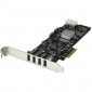 Startech Adaptador Tarjeta PCIe a USB 3.0 4 Puertos
