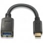 Nanocable Cabo USB 3.1 Tipo C para USB Tipo A Macho/Fêmea Preto 15cm