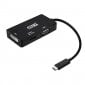 Nanocable Conversor USB-C para VGA/DVI/HDMI USB-C/M-VGA/H-DVI/H-HDMI/H Preto 10 cm
