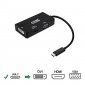 Nanocable Conversor USB-C para VGA/DVI/HDMI USB-C/M-VGA/H-DVI/H-HDMI/H Preto 10 cm