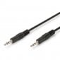 Digitus Cabo de Áudio Macho/Macho Jack 3.5mm 2.5m Preto