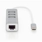 Digitus Hub USB Type-C 3xUSB/Ethernet