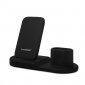 Unotec QX3 Cargador de Inducción Negro para iPhone/AirPods/Apple Watch
