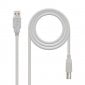 Nanocable Cable Impresora USB 2.0 Tipo A/B Macho/Macho 1m Beige