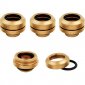 Corsair Conector 14 mm Hydro X Series XF Rígido Pack 4 Unidades Dorado