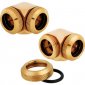 Corsair Racro 14 mm de 90° Hydro X Series XF Rígido Pack de 2 Unidades Dorado