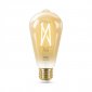 WIZ ST64 Lâmpada LED E27 Wi-Fi Vintage Âmbar Branco Quente