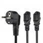 StarTech Cable de Alimentación Schuko CEE7 a 2xC13 2m