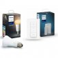 Philips Hue Pack White Ambiance Bombilla LED E27 9W Blanca +  Atenuador Inalámbrico V2