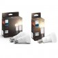 Philips Hue White Pack 3 Lâmpadas LED Inteligentes A60 E27 9.5W Luz Branca Quente