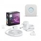 Philips Pack Hue Lightstrip Plus Tira LED RGB com Alimentador 2m + Hue Bridge Ponte de Ligação WiFi