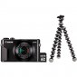 Canon Vlogger Kit PowerShot G7 X Mark II 20MP WiFi Negra + Trípode + SD 32GB